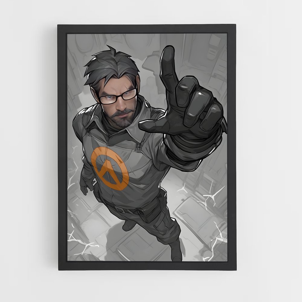 Poster Peacekeeper Freeman – affiche Half life (vue 2)
